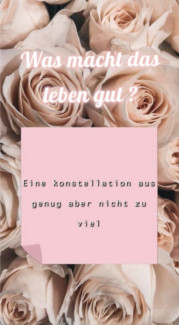 rosa Rosen mit der Antwort: eine Konstellation aus genug aber nicht zu viel